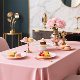 12 Pcs Hot Pink Plastic Tablecloth 6 Pink Colors Rectangle Table Cover 54 x 108 Inch Waterproof Table Cloth for Birthday Wedding Parties Decorations Supplies