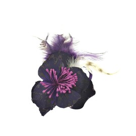 Zac's Alter Ego Water Flower with Feathers on Elastic & Brooch Pin