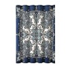 Serafina Home Boho Shower Curtain, Navy Teal White Mandala Floral