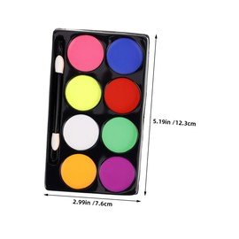 IWOWHERO Artistic Body Paint Palette 8-color Kids' Face Paint Oil-based Festival Makeup for Cosplay Stage Parties