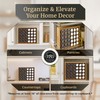 BOURBON & BARREL Wooden Spice Rack Organizer with Glass Jars