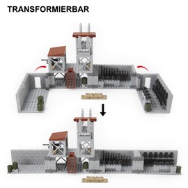 Military Base Building Blocks Set with Weapons Pack 389 Pieces Army Toy
