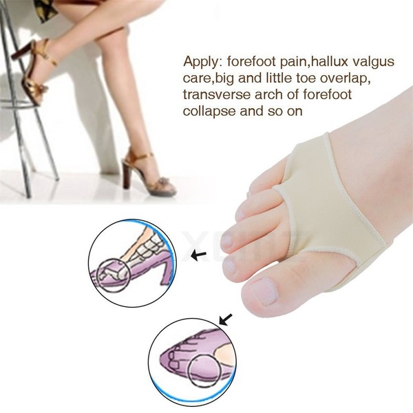 Gel Forefoot Cushion, Anti-pain Foot Insoles, Anti Grinding Metatarsal Ball of Foot Pads, Nylon Sleeves, Silicone Toe Protectors Separator, Half a Code Mat, for Foot Pain Ballet Dance Lyrical (S)