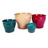 Robert Allen MPT01599 Avery Classic Ironstone Metal Planter Flower Pot,
