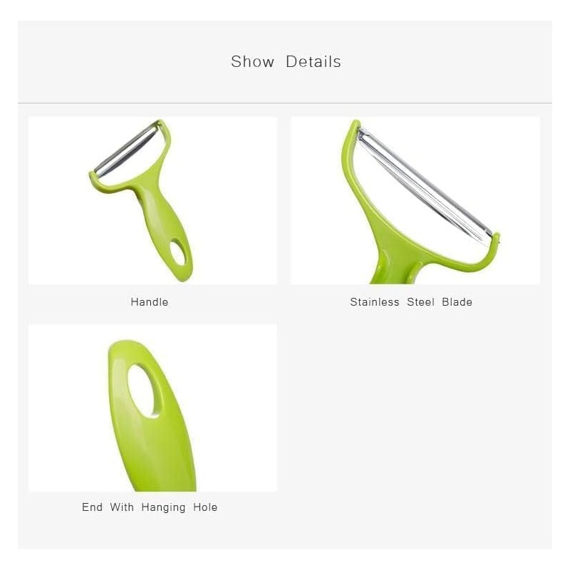 Green Cabbage Peeler for Kitchen, Wide Mouth Vegetable Peeler, Potato