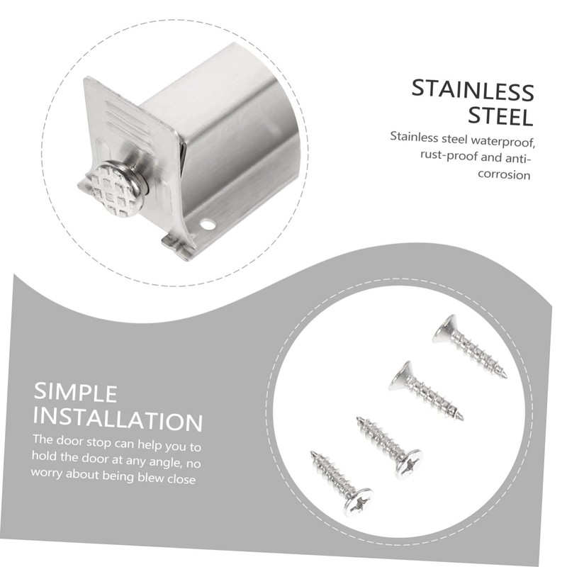 Tofficu Stainless Steel Step Door Stopper Door Holder for Any