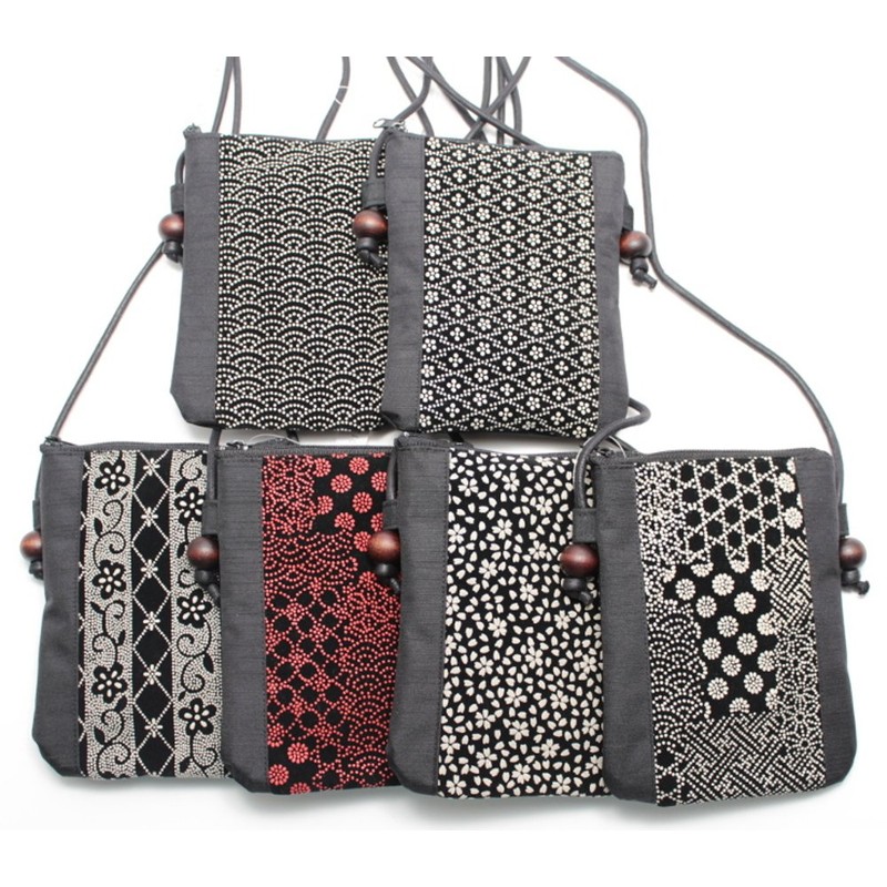 Maruzen Pochette Suede Inden Style Walking Pochette Cherry Blossom