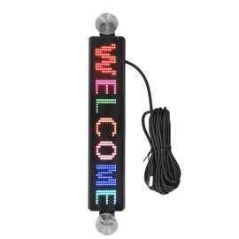 12x72 Color LED Sign Bluetooth APP Control DC5V USB Powered Display Screen for Car Rear Window Wall Decoration 230x50mm