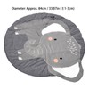 Baby Play Mat Round Cartoon Elephant Pattern Soft Cotton Decoration