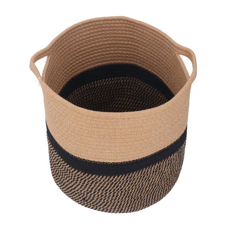 Woven Laundry Basket Cotton Rope Multifunctional Clothes Storage Hamper with