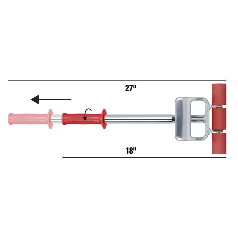 ROBERTS Extendible Floor Roller for Sheet Vinyl Flooring Installation,Silver
