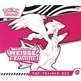 Pokémon - Trading Card Game: Top Trainer Box Crimson & Purple - White Flames: Reshiram (1 Full Screen Promo Card with Boreos, 9 Booster Packs & Premium Accessories)