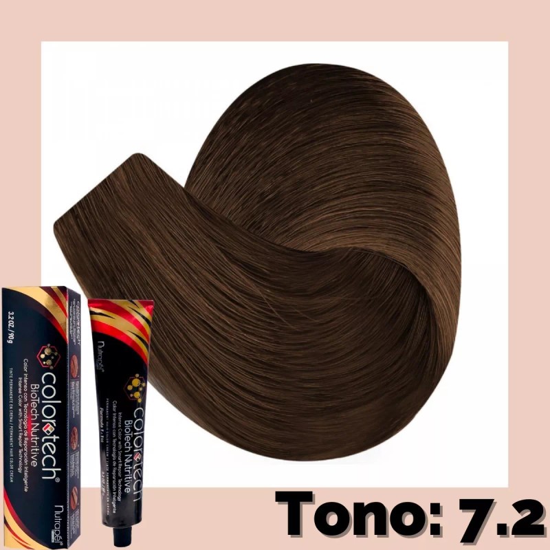 Color Techtinte Permanente Tono Beige 7.2 Rubio Nacarado