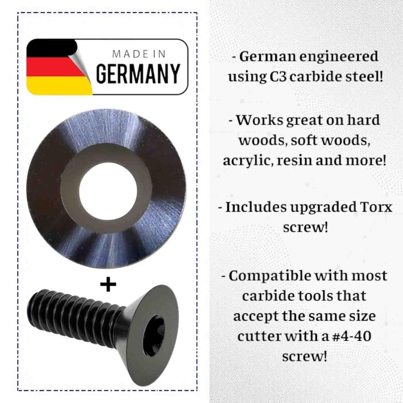 Hurricane Turning Tools, Pro Series, 12mm Round Carbide Replacement Cutter