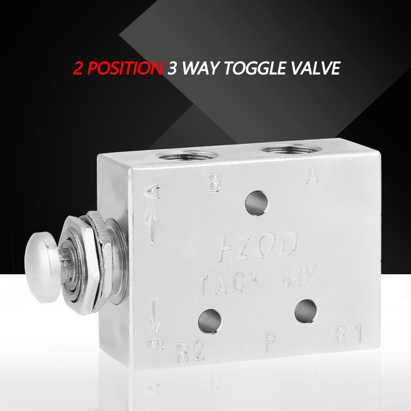 TAC2-41P 2 Position 3 Way Air Pneumatic Knob Control ON/OFF