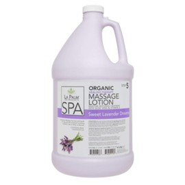 La Palm Lavender Warm Sensation Healing Therapy Massage Lotion with Aloe Vera and Avocado Oil 1 Gal.