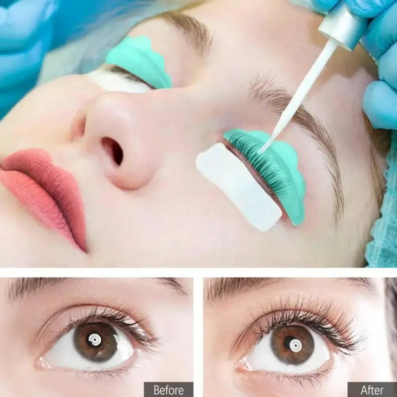 20 Almohadillas Silicona Enchinar Pestañas Lifting Makeup Color Multicolor