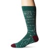 K. Bell Men's Jobs and Occupations Novelty Crew Socks, Mathmetician (Green), Shoe Size: 6-12