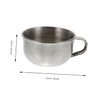 NOLITOY 4pcs Simple Design Men's Shaving Bowl Stainless Steel Handle