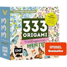 333 Origami Minis – Frühlingswiese – Dein dekorativer Wendeblock zum kreativen Falten & Notieren: Mit Notizfunktion, Origami-Anleitungen und 333 hochwertigen Papieren im süßen Mini-Format