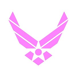 RDW Air Force Sticker - Decal - Die Cut - Armed Forces - Pink 1.50" x 1.35"