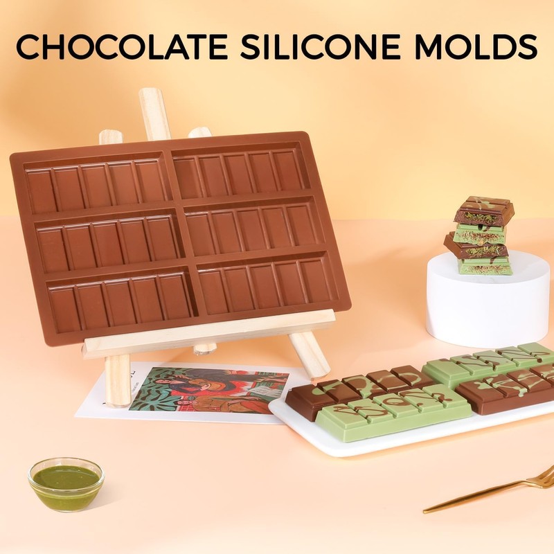 Fimary Chocolate Molds - Non-Stick Chocolate Bar Mold, Break Apart