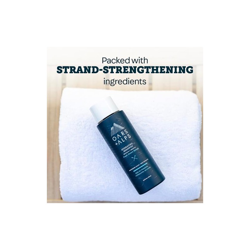 Oars + Alps Men's Sulfate Free Hair Shampoo, Infused with
