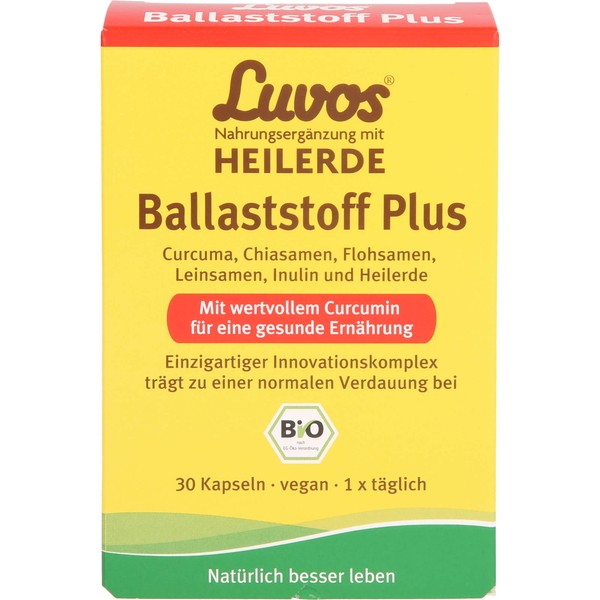 Luvos Heilerde bio Ballaststoff plus Kapseln, 30.0 St. Kapseln