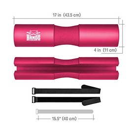 THE X BANDS - Squat Pad - Hip Thrust Pad - Squat Bar Neck Pad - Barbell Pad - Hip Thrust Barbell Pad - Foam Barbell Pad - Foam Squat Pad - Foam Squat Sponge Barbell Pad Foam - Barbell Padding - Black