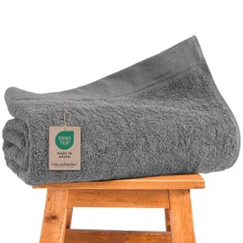 Hausfelder Sauna Towel 80 x 200 cm - Premium 500 g/m² Sauna Towel Large - Women's and Men's Sauna Towel, 100% Cotton, Oeko-Tex Certified (80 x 200 cm, Grey)