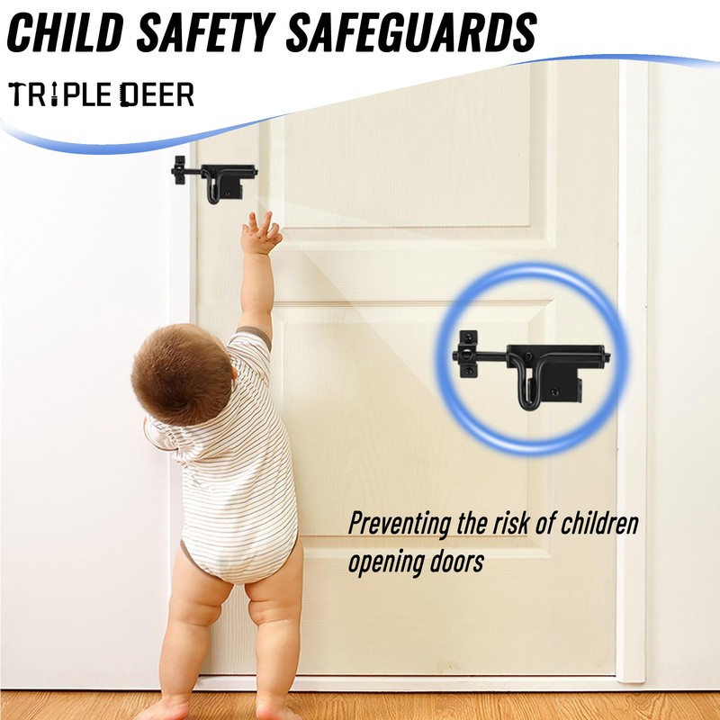 TRIPLE DEER Heavy Duty Slide Bolt Gate Latch, Sliding Bolt