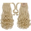 Blonde Ponytail Hair Extension Wavy 20" 5 Oz Clip In