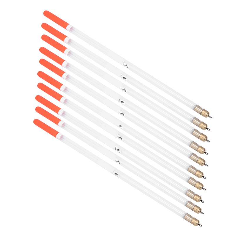 10 pcs Durable Plastic Fishing Floats Bobber Stick Tube Multi