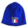 France Gorro de invierno bordado, Azul / Patchwork, Talla única
