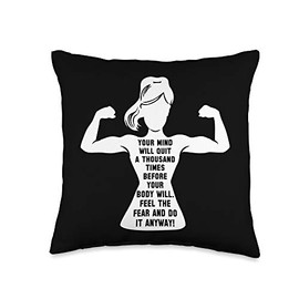 Women Gym Motivation Workout Motivational Fitness Lover Gift Throw Pillow