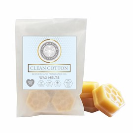 More Bees Please - Clean Cotton Beeswax Melts, 60g - Non-Toxic, Locally-Sourced Sustainable Beeswax, Premium Oils, Cream