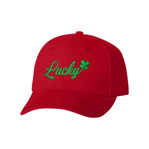One Size Red Baseball Lucky with Shamrock St. Patricks Day