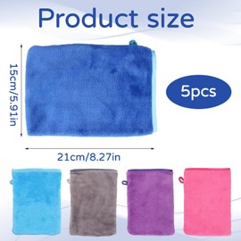 ZFRITP 5 Pcs Waschhandschuh Körper,Waschhandschuhe Frottee,Waschlappen Microfaser,Mikrofaser Waschlappen,Flanell,Weich