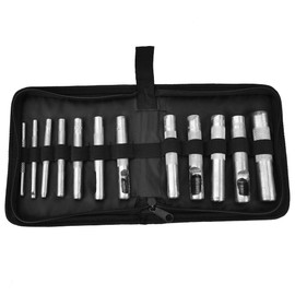 12PCS Leather Crafts Hole Puncher Hollow Round Punch Tool 3/4/5/6/7/8/9/10/11/12/14/16mm