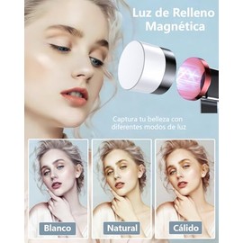 Trípode para Selfies con 1 Luz De Relleno, Palo Selfie de 110cm con Control Remoto Inalámbrico,360 ° Rotación Tripie, para Selfie, Transmisión En Vivo,Compatible con Todos Los Teléfonos