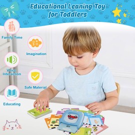 Talking Flash Cards for Toddlers, Electight Sensory Toys for Autism, Preschool Reading Machine with 224 Words, Birthday Gift for Children Aged 2, 3, 4, 5, 6 Years