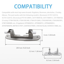 134550800 Washer Door Hinge with Bushings & 131763310 Washer Door Striker Kit - Exact Fit for Frigidaire & Kenmore Washers - Replaces 1191162 AP3886714 PS1152380
