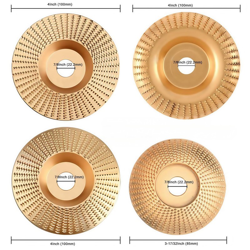 Pack of 4 Wood Sanding Discs for Angle Grinders, Wood