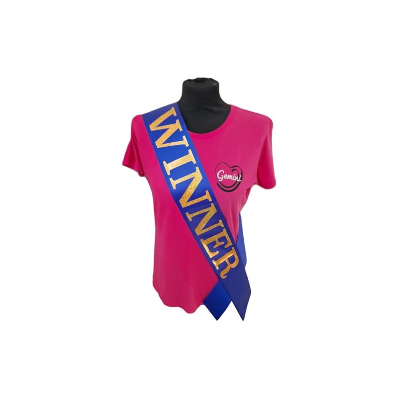 Blue Winner Competition Sash - Beautiful Blue Satin Ribbon with