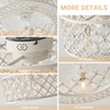 18 Inch Caged Ceiling Fans with Lights, Low Profile Ceiling