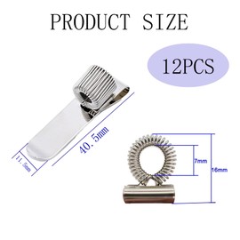 FEIQIAO Metal Portable Single Spring Loop Pencil Organizer For Clipboard Notebook in Home, Office, Pocket (6 Vertical and 6 Horizontal)