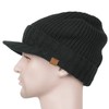 Kuyou Men's Knitted Beanie Hat with Visor Beanie Cap -