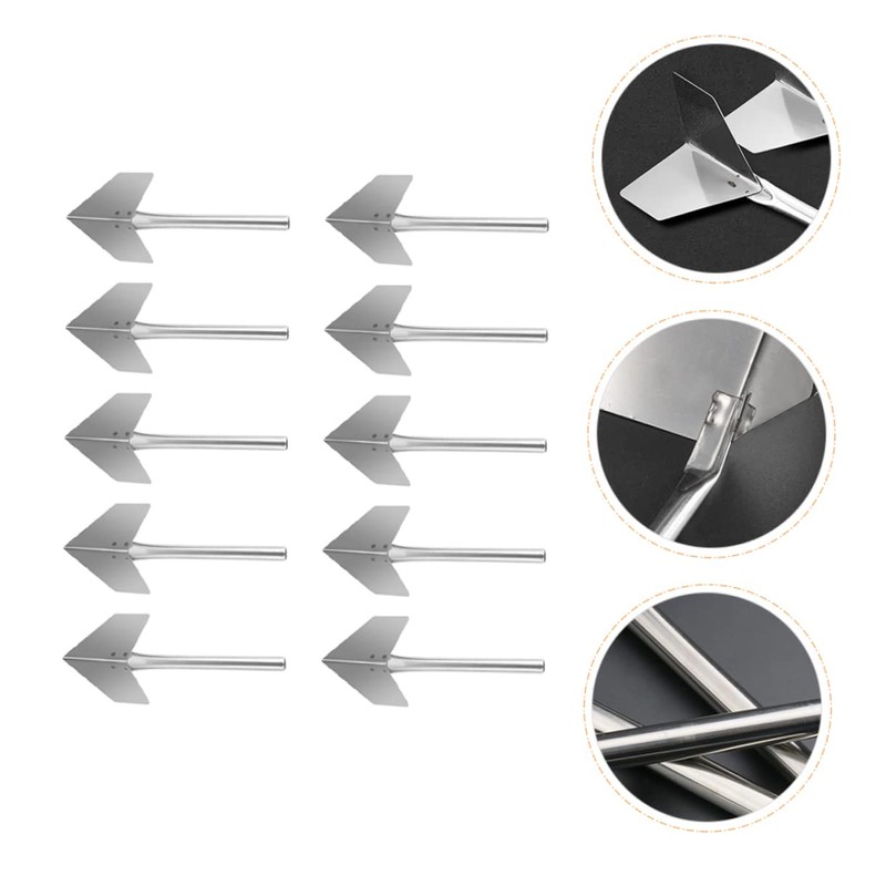 SHINEOFI 10pcs Stainless Steel Outside Corner Trowel Ergonomic Wall Repair