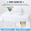 2 Pack Extra Thick White Plastic Tablecloth, 54in X 108in