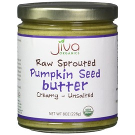 Jiva Organics RAW SPROUTED Organic Pumpkin Seed Butter 8-Ounce Jar